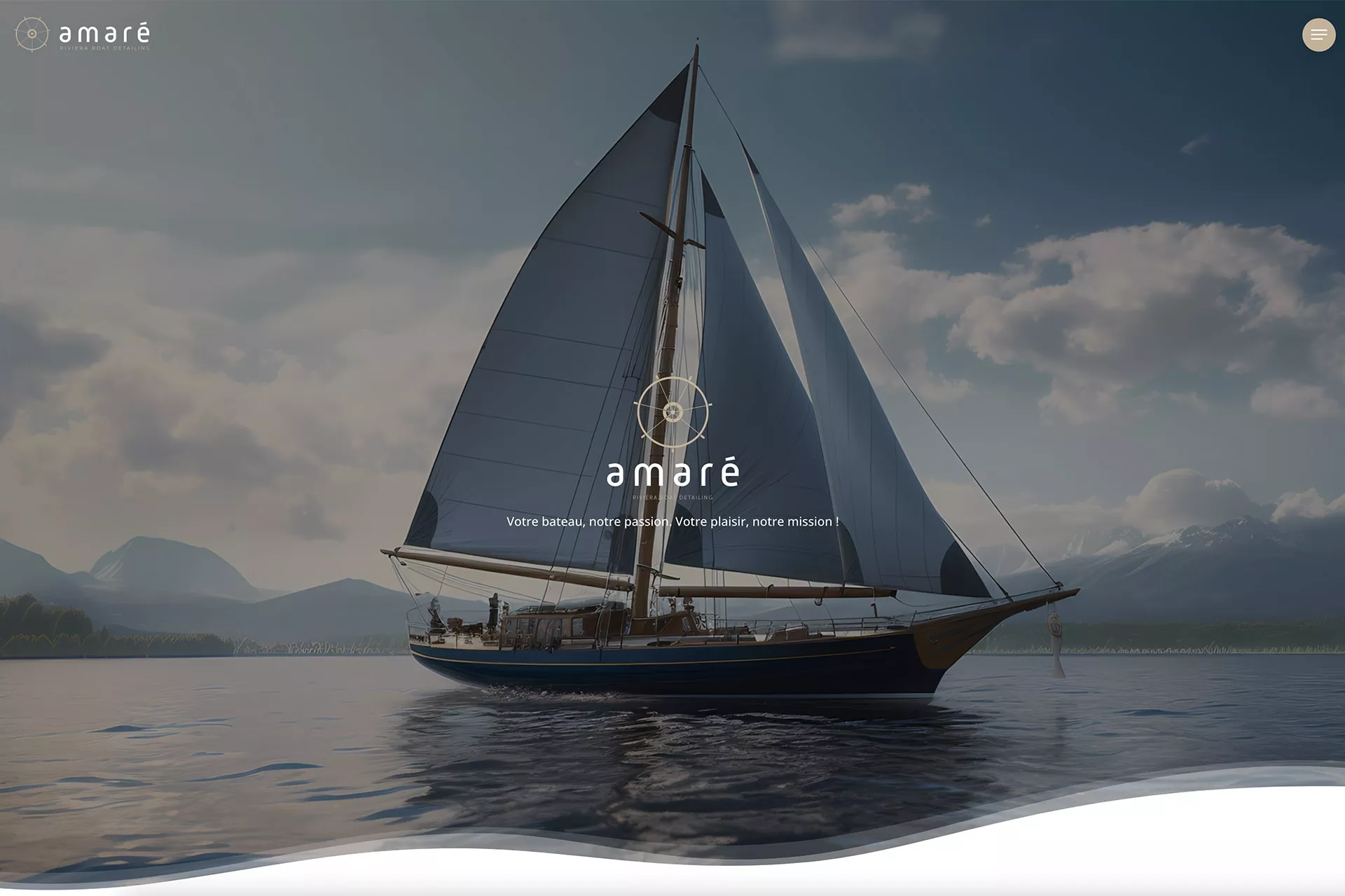 Création du site internet pour Amare Yachting