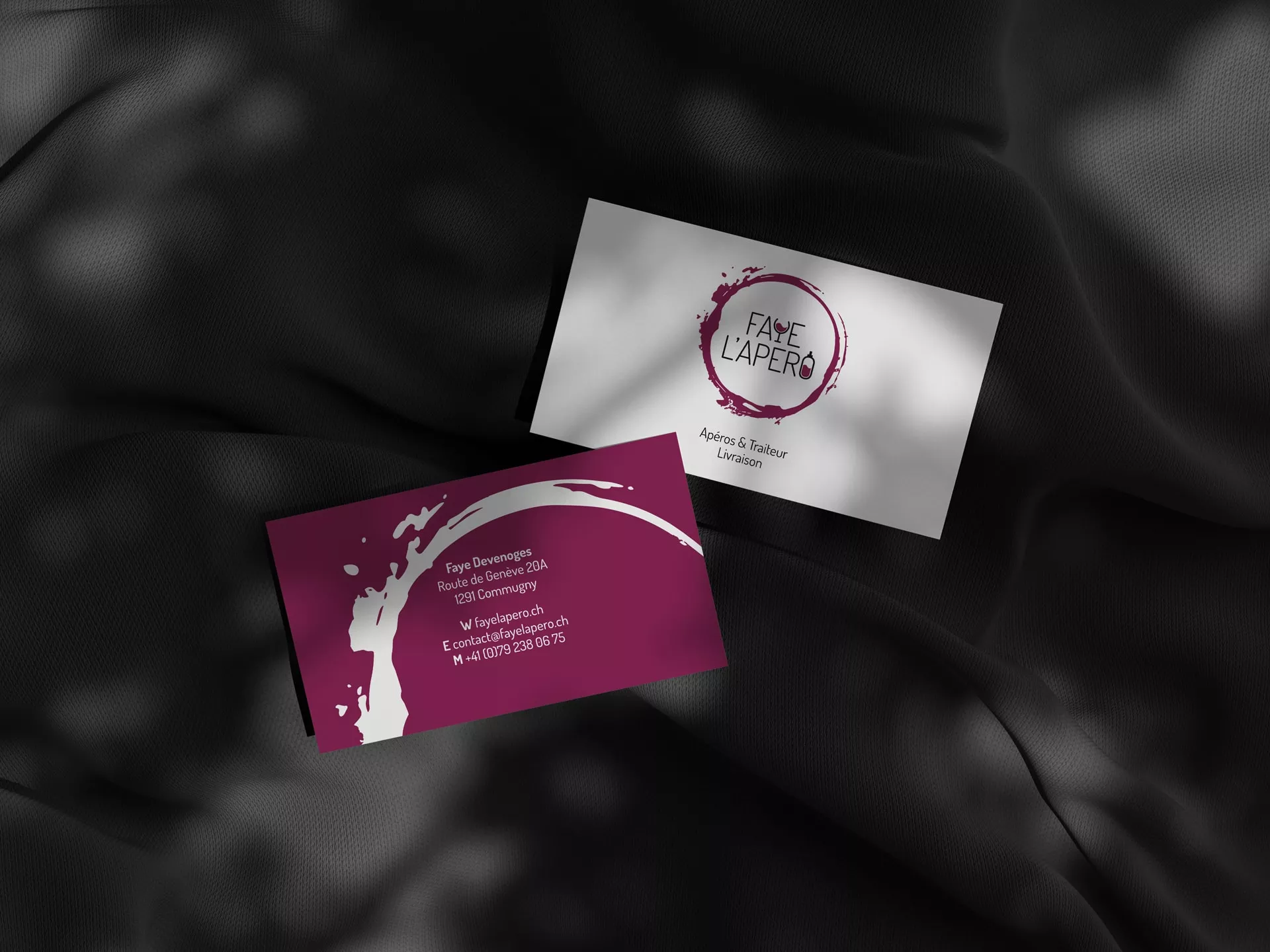 Cartes de visite Faye l'apéro