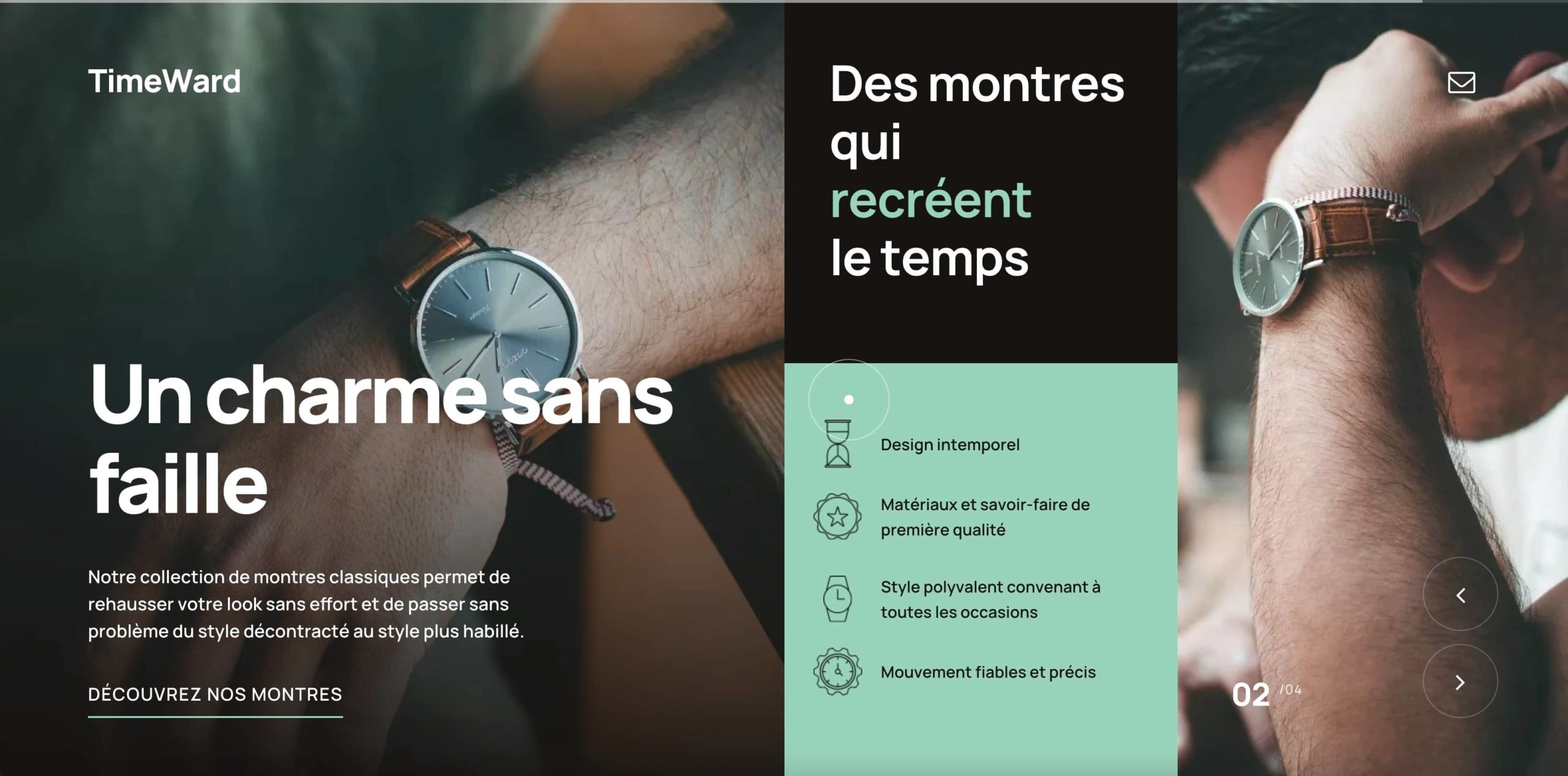Boutique de montres Slider