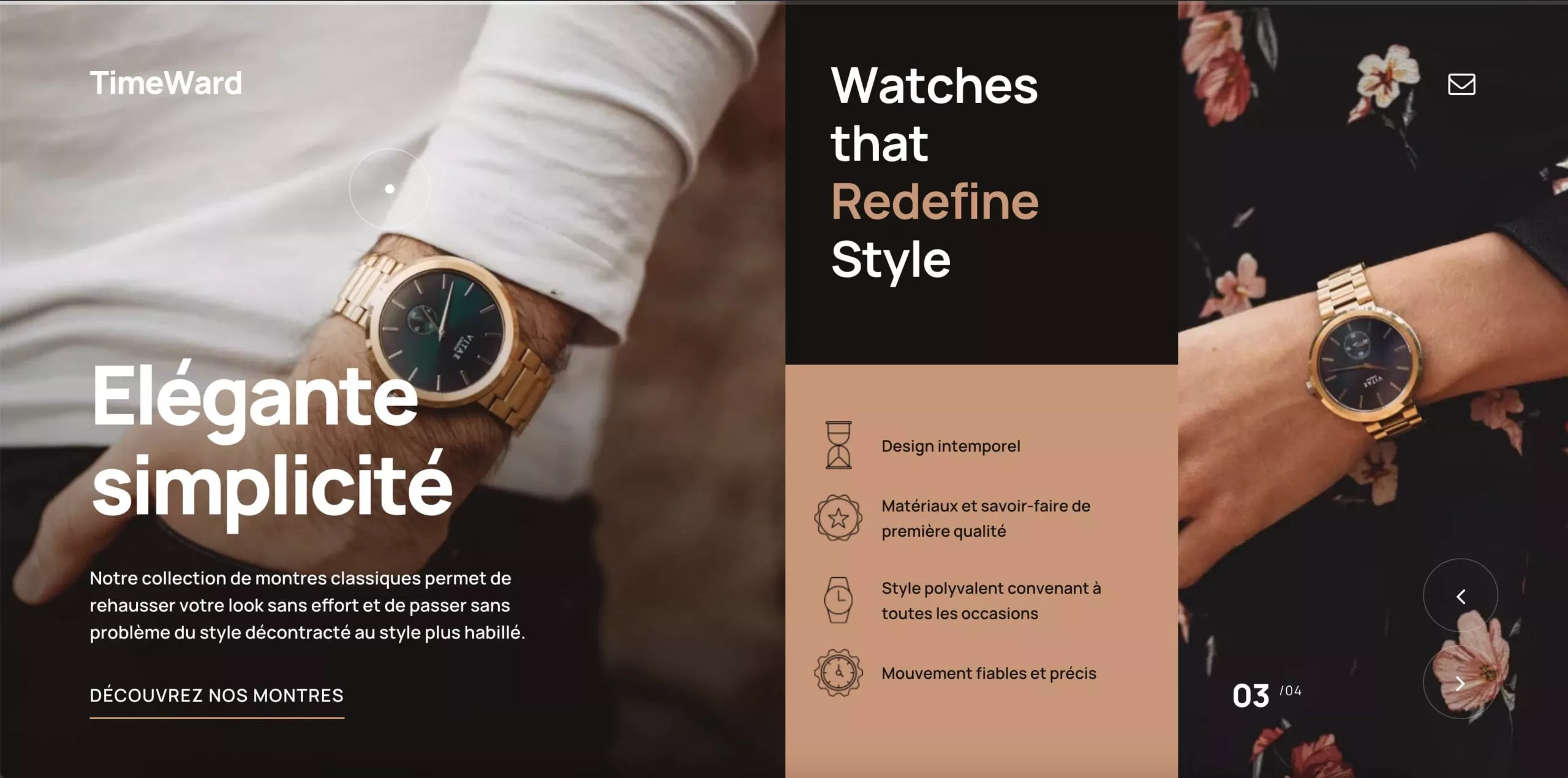 Boutique de montres Slider