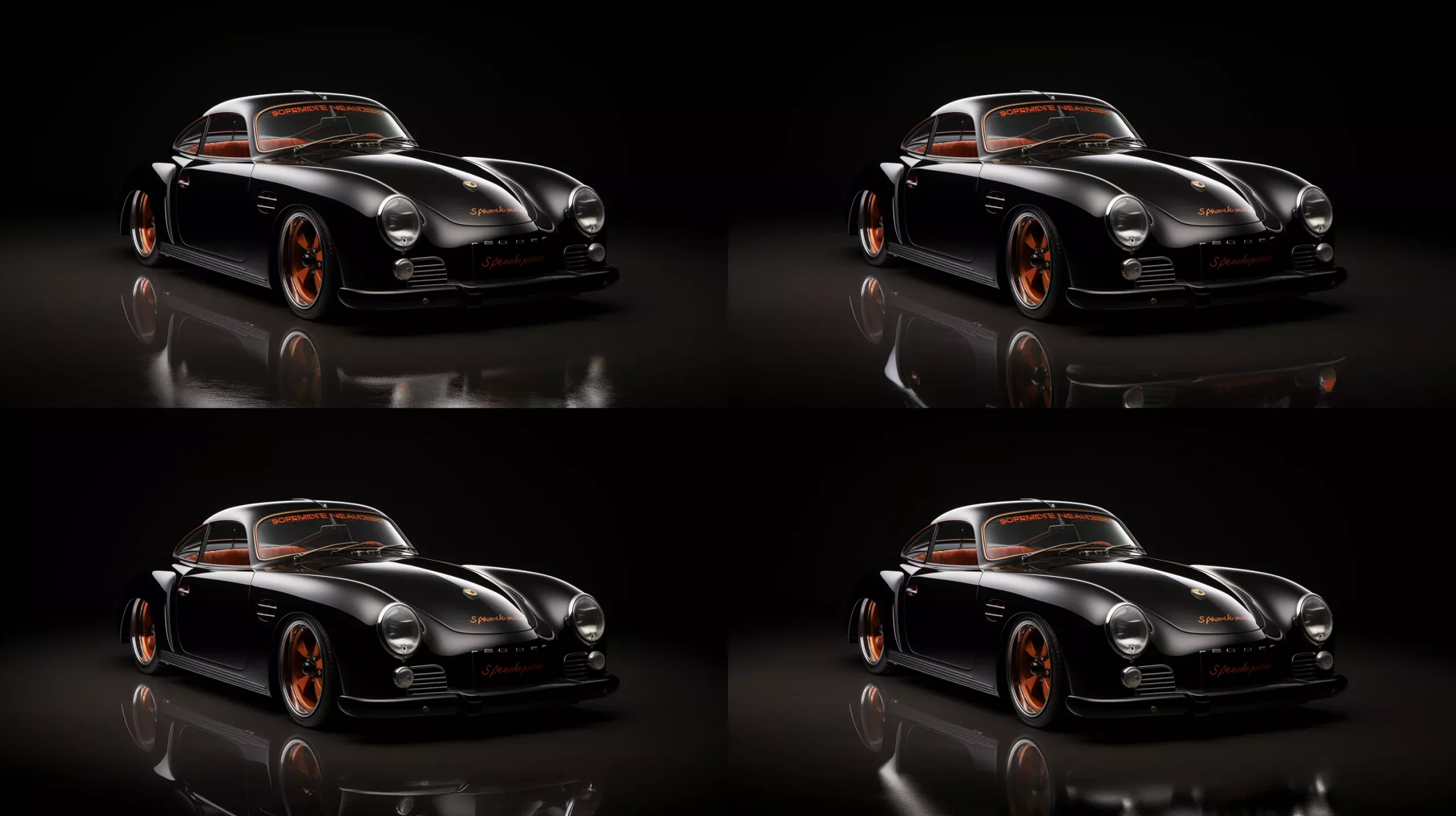 Variantes Porsche speedster 356 noire © David Lartigue