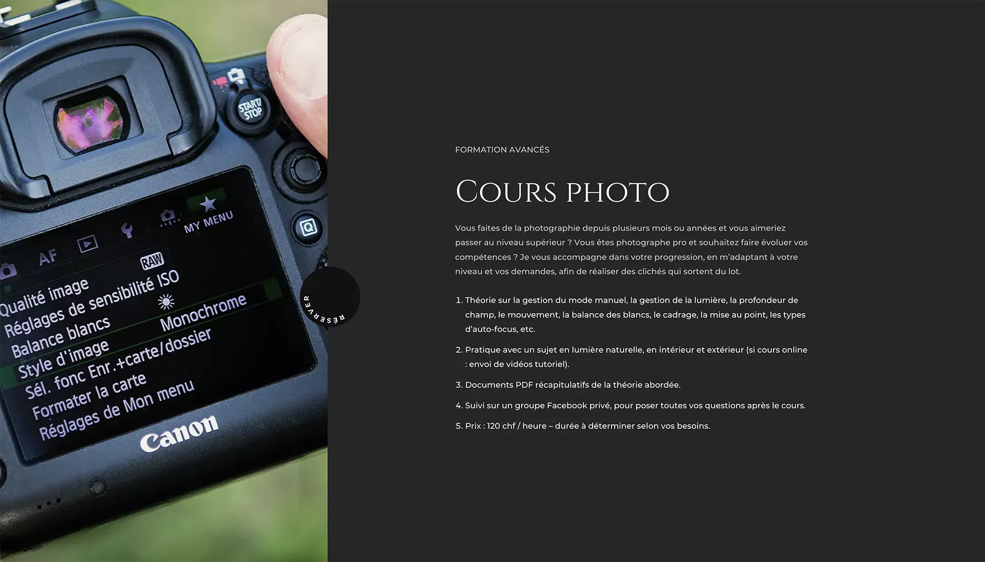 Site internet Jo Simoes Photographe par David Lartigue Freelance