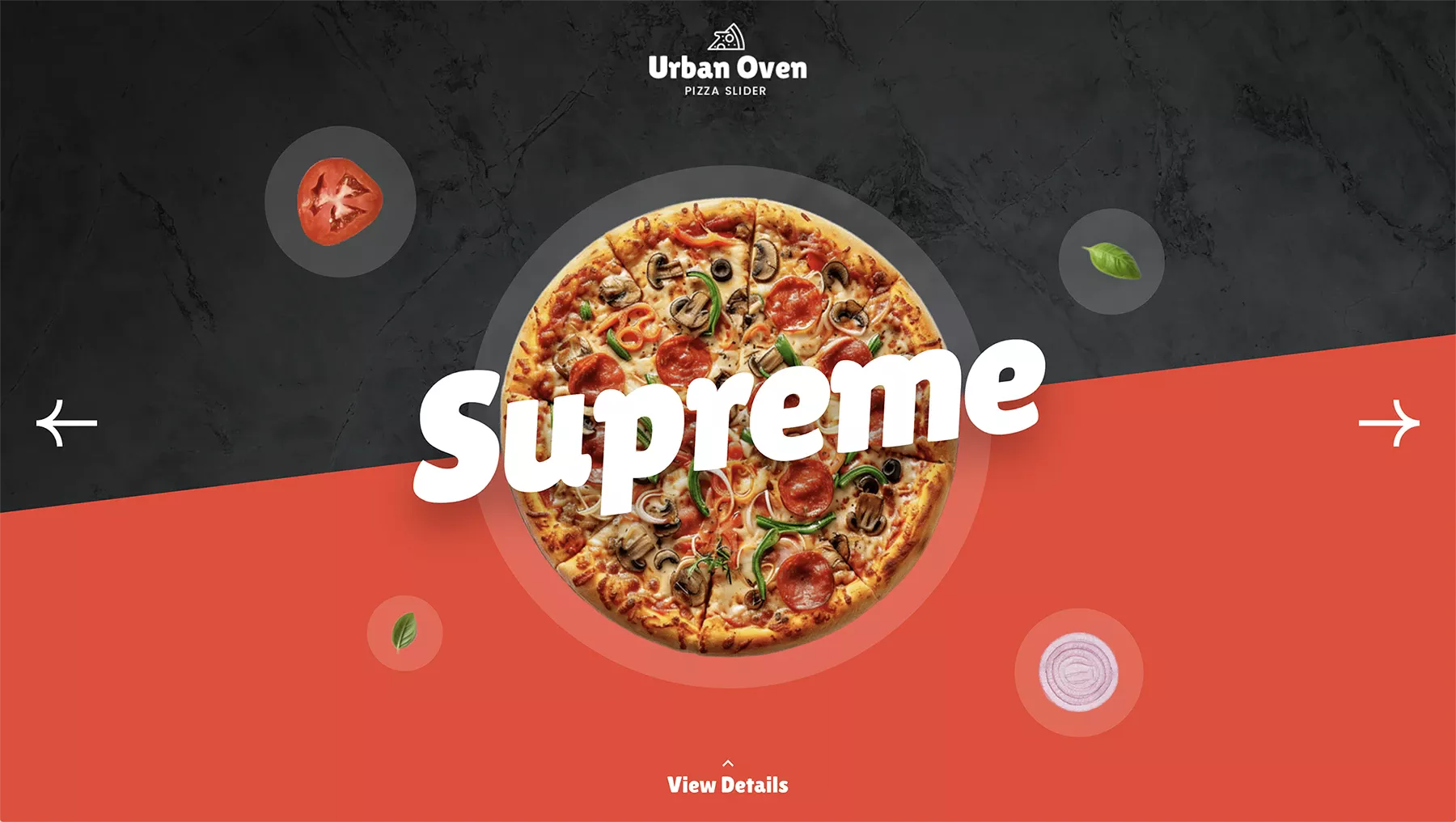 Urban Oven Pizza Slider