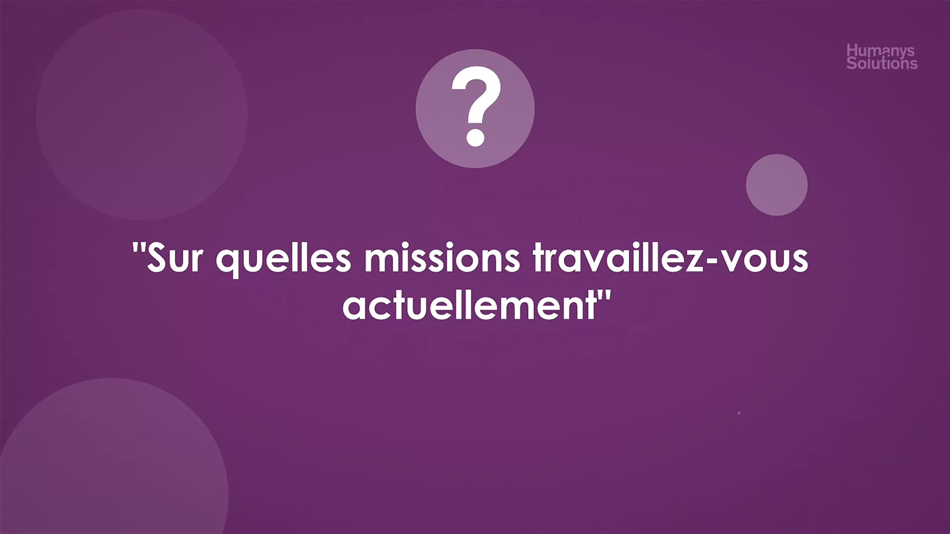 Video Interview Emilie Ducommun Humanys Solutions par
