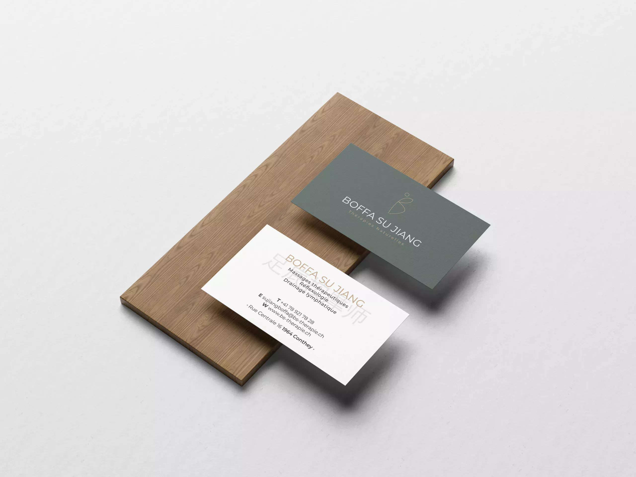 Carte de visite Logo Boffa Su Jiang therapies naturelles