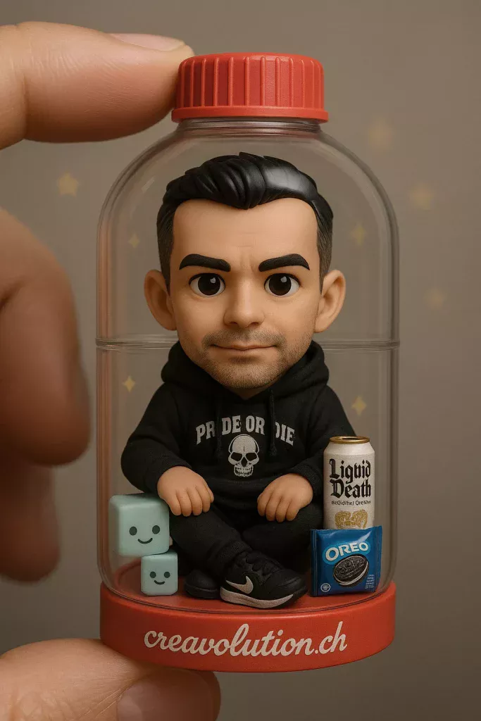 figurine chibi, cyberpunk, David Lartigue Web designer Chatgpt