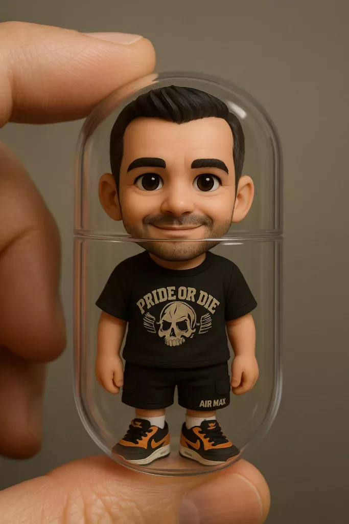figurine chibi, cyberpunk, David Lartigue Web designer Chatgpt