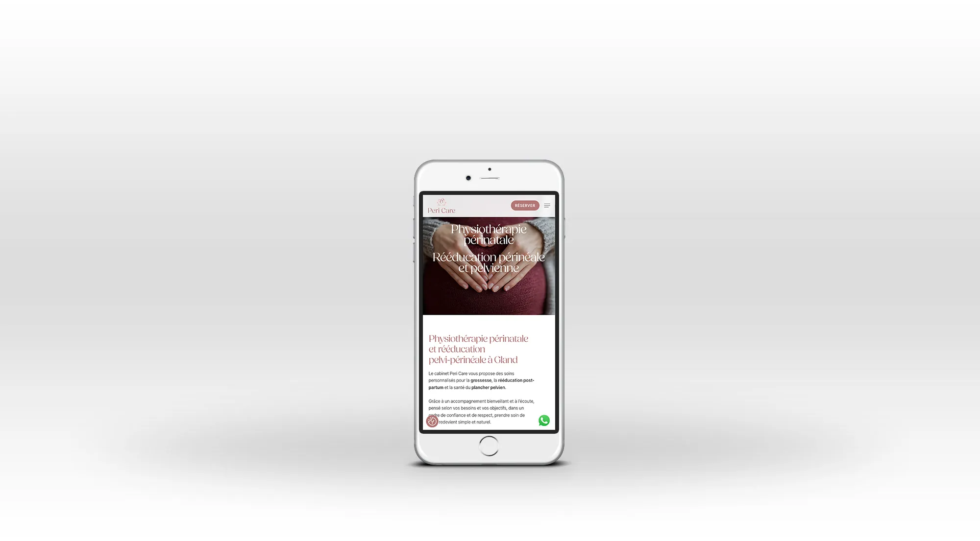 Site internet Peri Care par Creavolution 2025