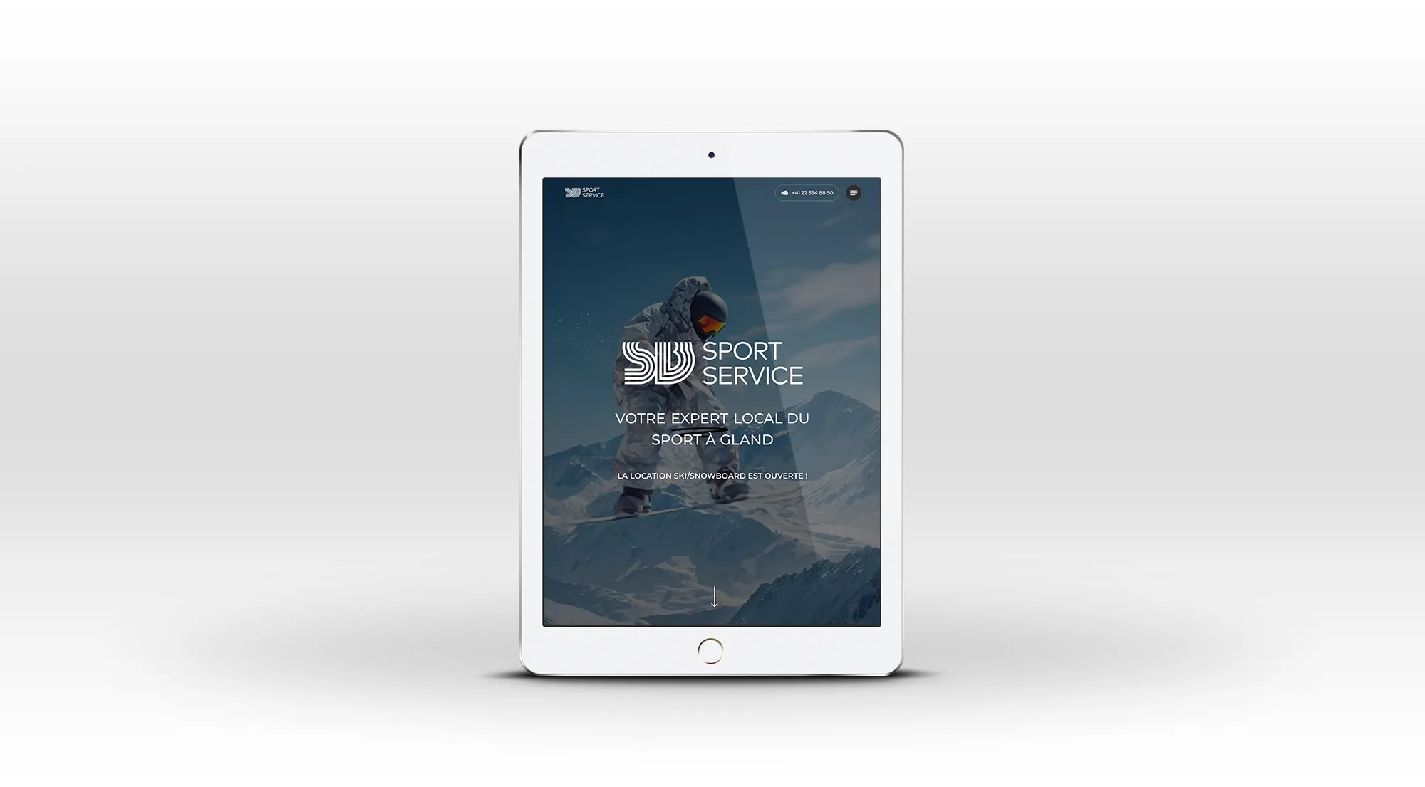 Site internet SB Sport iPad