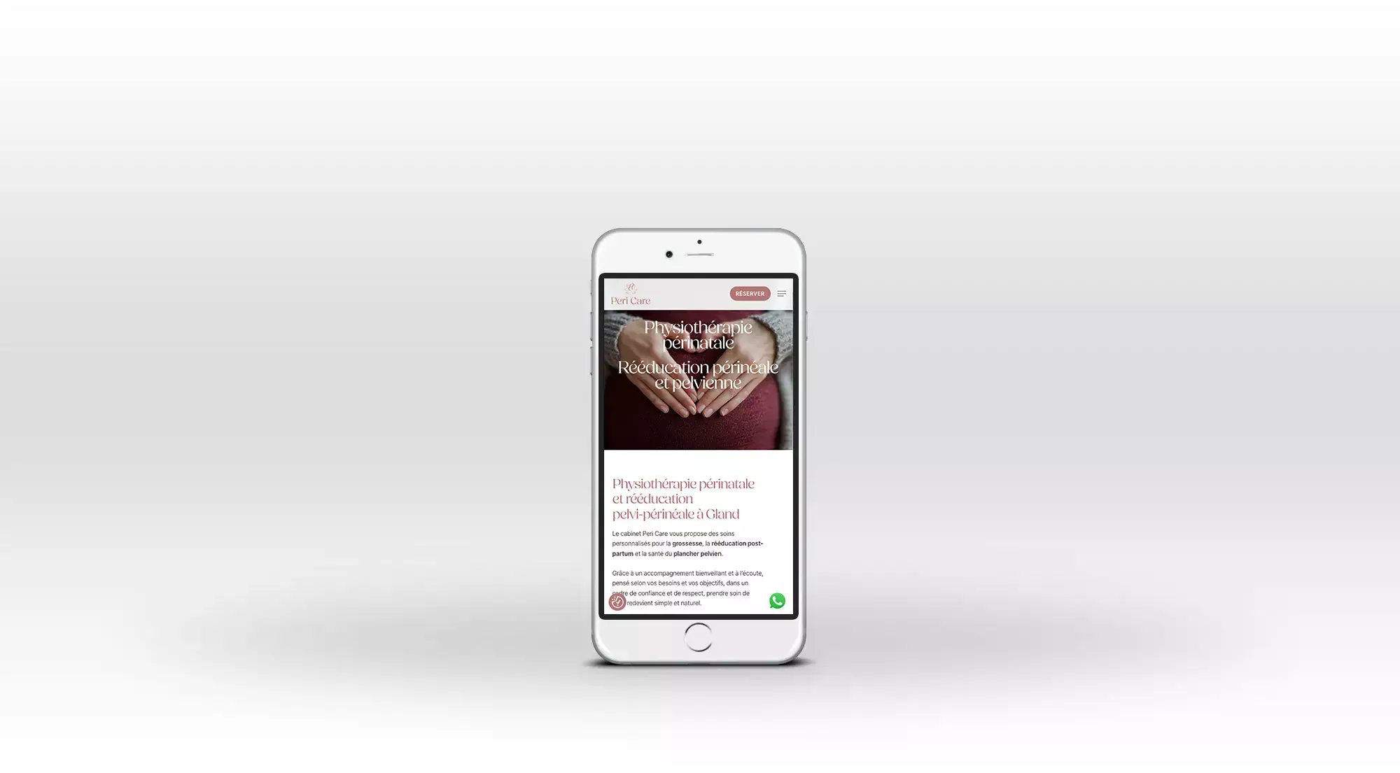 Site internet Peri Care par Creavolution 2025