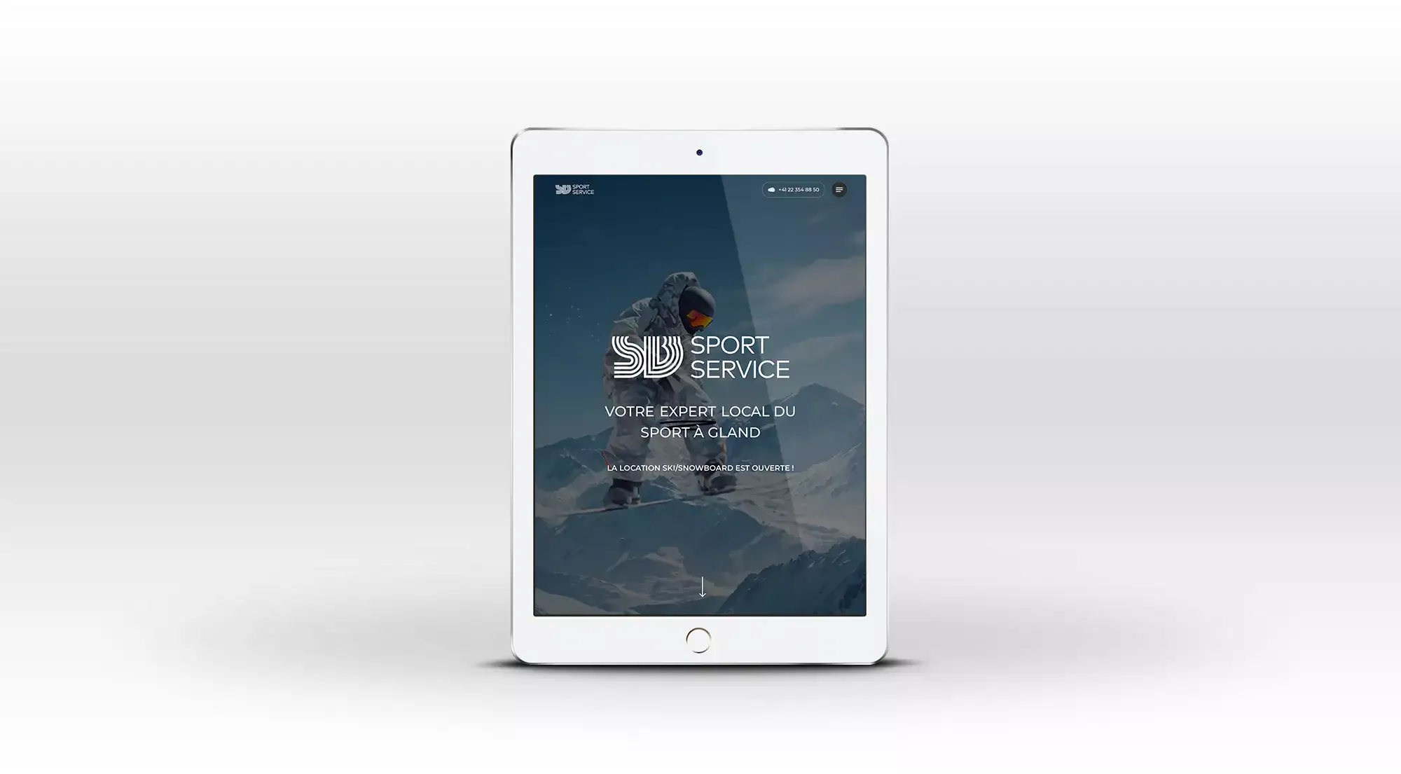 Site internet SB Sport iPad