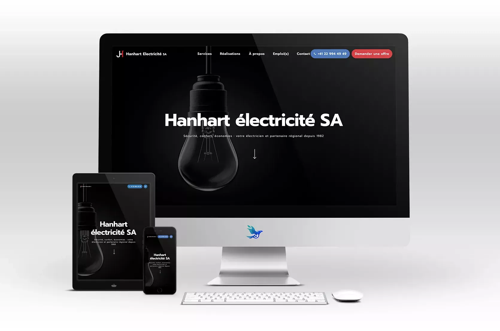 site internet Hanhart Electricité By Creavolution alias David Lartigue
